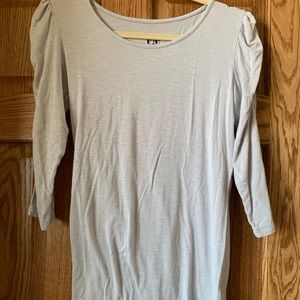 Puffed shoulder maternity 3/4 sleeve shirt